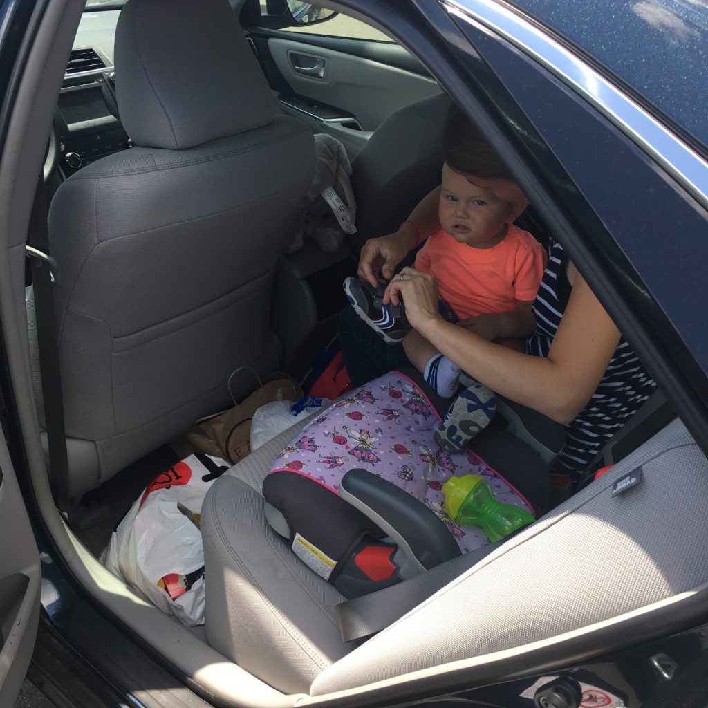 Fussy kid in back seat