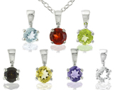 7-Gemstone Pendant Set