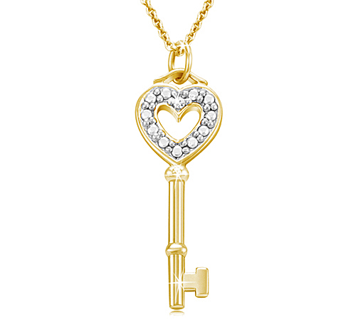 Diamond Key Pendant