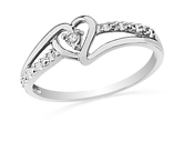 Heart Ring w/ Diamond Accents