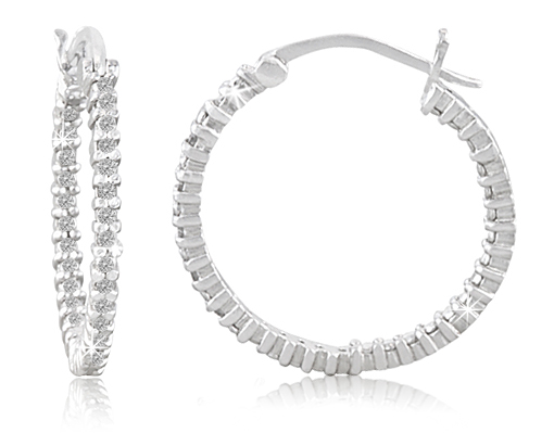 Diamond Hoop Earrings