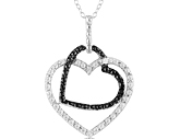 Diamond Accent Double Heart Pendant