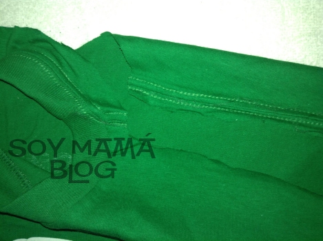 cortando bajo la costura