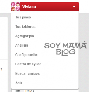 nuevo menu pinterest