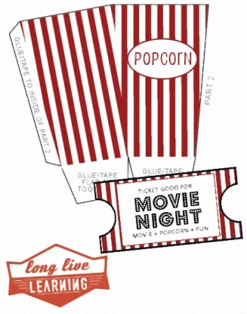 pop corn y movie