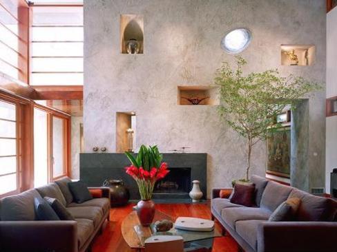 various ceramics fill the living space