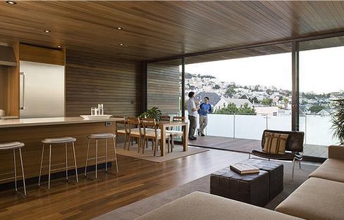 a multi-functional space overlooking the neighborhood
