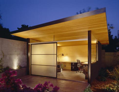 an office amidst the garden