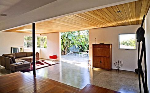 living room with open plan programming