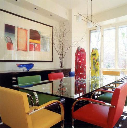 a vibrant dining area