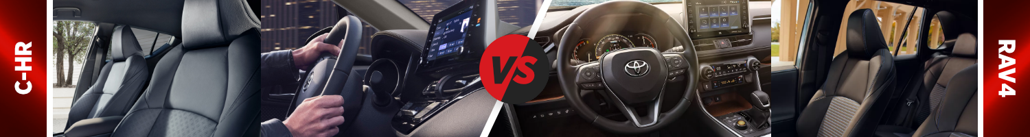 2022 Toyota C-HR vs 2022 Toyota RAV4 Interior 2022 Toyota C-HR vs 2022 Toyota RAV4 Interior