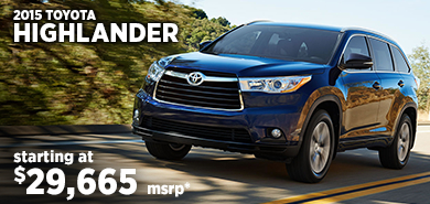 View details on the New 2015 Toyota Highlander at Eddy's Toyota View details on the New 2015 Toyota Highlander at Eddy's Toyota