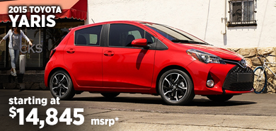 View details on the New 2015 Toyota Yaris at Eddy's Toyota View details on the New 2015 Toyota Yaris at Eddy's Toyota