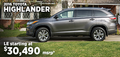 View details on the New 2016 Toyota Highlander at Eddy's Toyota View details on the New 2016 Toyota Highlander at Eddy's Toyota