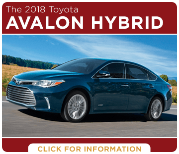 Click to learn more about the 2018 Avalon Hybrid model at Eddy's Toyota of Wichita Click to learn more about the 2018 Avalon Hybrid model at Eddy's Toyota of Wichita