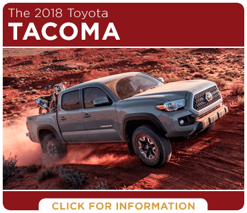 Click to learn more about the 2018 Tacoma model at Eddy's Toyota of Wichita Click to learn more about the 2018 Tacoma model at Eddy's Toyota of Wichita