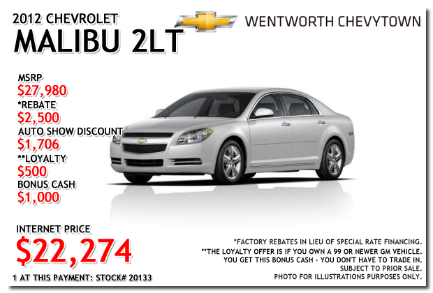2012 Chevy Malibu 2LT for sale at Wentworth Subaru in Portland, Oregon