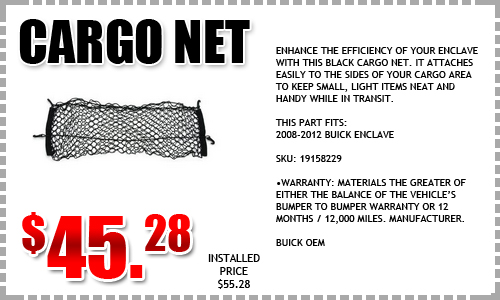 Buick Enclave Cargo Net, Portland, Vancouver, Beaverton, Oregon City, Gresham