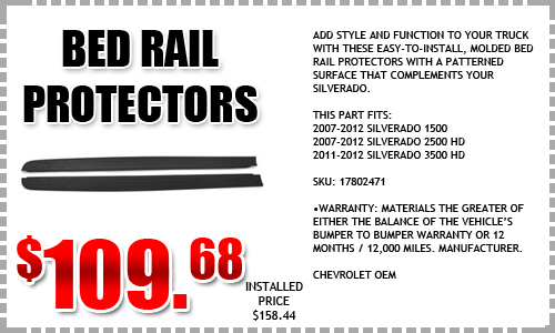 Chevy Silverado Bed Rail Protector Accessory Special, Portland, Wilsonville, Beaverton, Oregon City, Salem