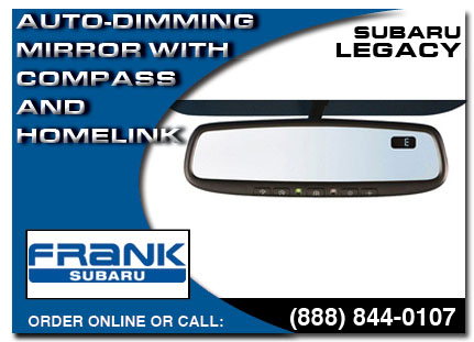 San Diego, subaru, auto-dimming mirror, compass, homelink, legacy, accessories, parts, specials