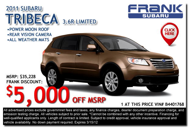 2011 Subaru Tribeca 3.6R Limited for sale in San Diego, CA