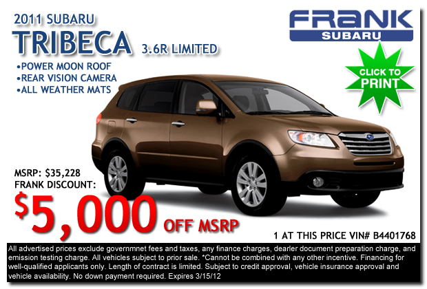 2011 Subaru Tribeca 3.6R Limited for sale in San Diego, CA