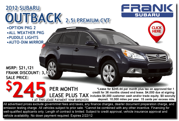 2012 Subaru Outback 2.5i Premium CVT for sale in San Diego, CA