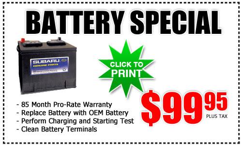 battery, battery replacement, subaru, parts, special, national city, california