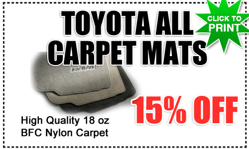 carpet, floor mats, toyota, parts, special, national city, california