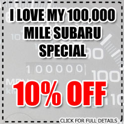 100k, 100000 mile special, subaru, service, specials, discounts, authorized, certified, sante fe, national city, california