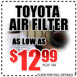 air filter, san diego county toyota, parts, special, national city, california