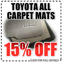carpet, floor mats, san diego county toyota, parts, special, national city, california