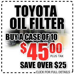 oil filter, case, san diego county toyota, parts, special, national city, california