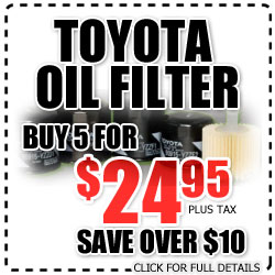 oil filter, san diego county toyota, parts, special, national city, california