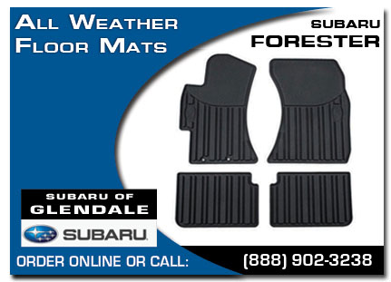Los Angeles, subaru, all weather floor mats, forester, accessories, parts, specials