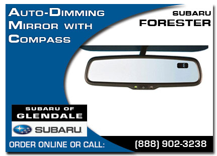 Los Angeles, subaru, auto-dimming mirror, compass, forester, accessories, parts, specials