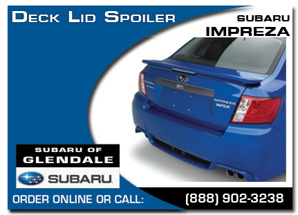 Los Angeles, subaru, rear, deck lid, spoiler, impreza, accessories, parts, specials