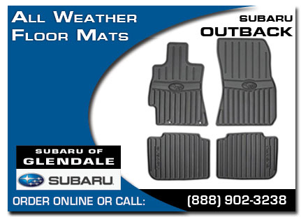 Los Angeles, subaru, all weather floor mats, outback, accessories, parts, specials