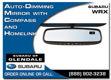Los Angeles, subaru, auto-dimming mirror, compass, homelink, wrx / sti, accessories, parts, specials