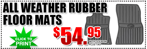 Los Angeles All-Weather Floor Mats Subaru Parts Discount Coupon Special