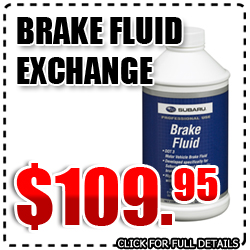 Los Angeles Brake Fluid Exchange Subaru Service Discount Coupon Special
