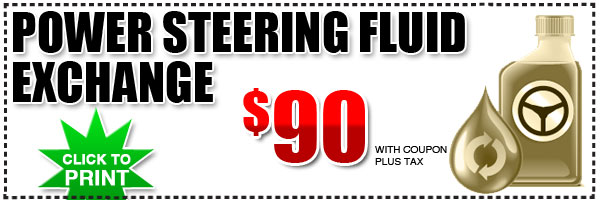Los Angeles Power Steering Fluid Exchange Subaru Service Discount Coupon Special