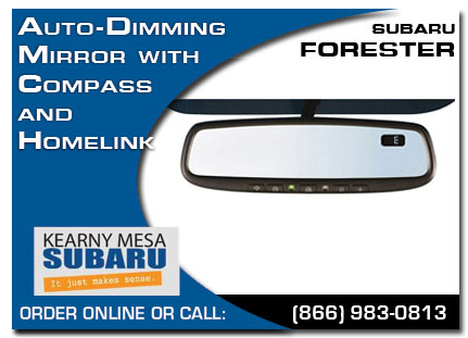 Kearny Mesa, subaru, auto-dimming mirror, compass, homelink, forester, accessories, parts, specials