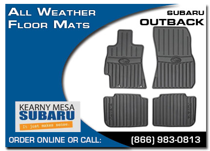 Kearny Mesa, subaru, all weather floor mats, outback, accessories, parts, specials