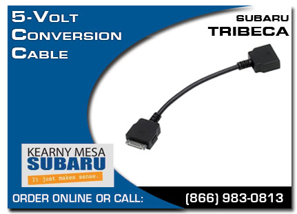 Kearny Mesa, subaru, 5 volt conversion cable, tribeca, accessories, parts, specials