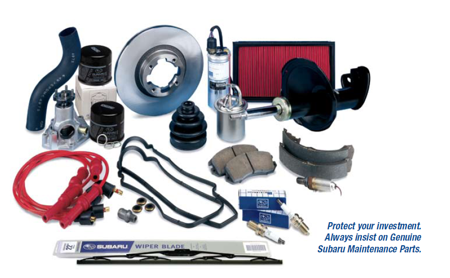 Protect your investment. Always insist on Genuine Subaru Maintenance Parts. Protect your investment. Always insist on Genuine Subaru Maintenance Parts