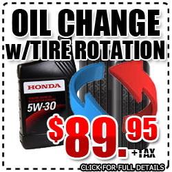 Honda Oil & Filter Change with Tire Rotation in Carson City, Reno, Nevada