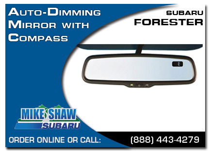 Denver, subaru, auto-dimming mirror, compass, forester, accessories, parts, specials