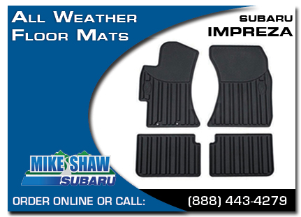 Denver, subaru, all weather floor mats, impreza, accessories, parts, specials