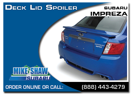 Denver, subaru, rear, deck lid, spoiler, impreza, accessories, parts, specials